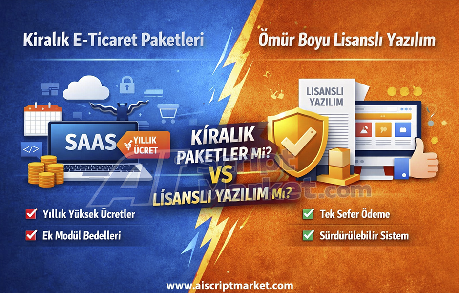 Kiralık E-Ticaret Paketleri mi, Ömür Boyu Lisanslı E-Ticaret Yazılımı mı?